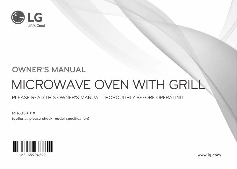 Page n°1 - Manuel utilisateur LG MH635