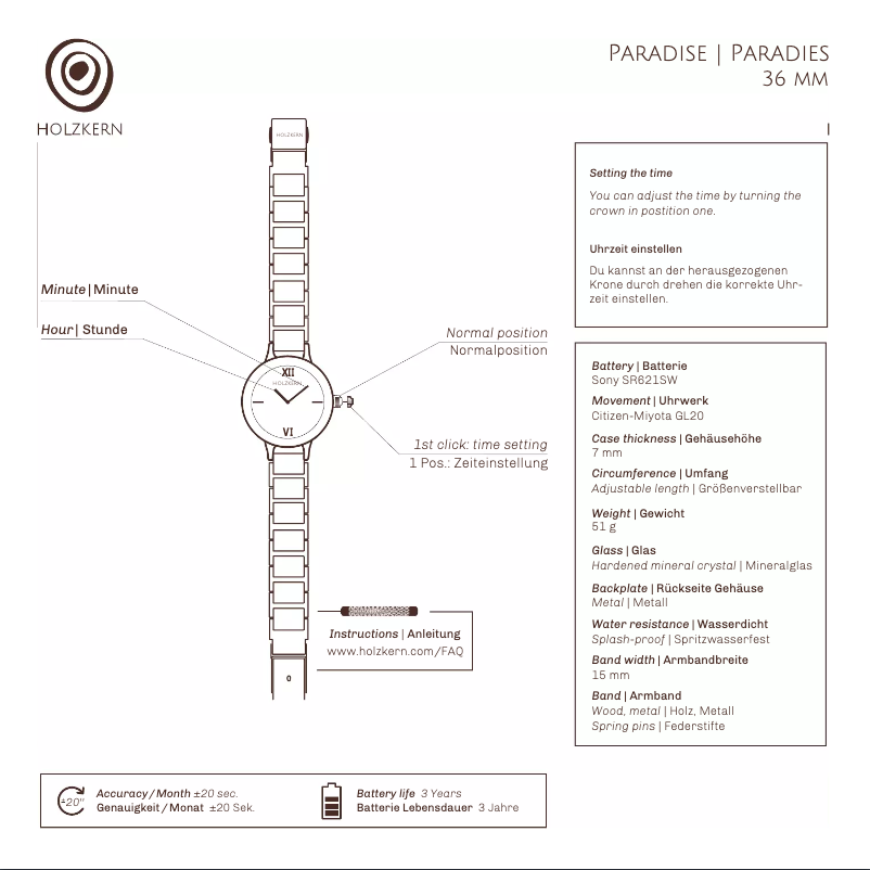 Image de la première page du manuel de l'appareil Maui