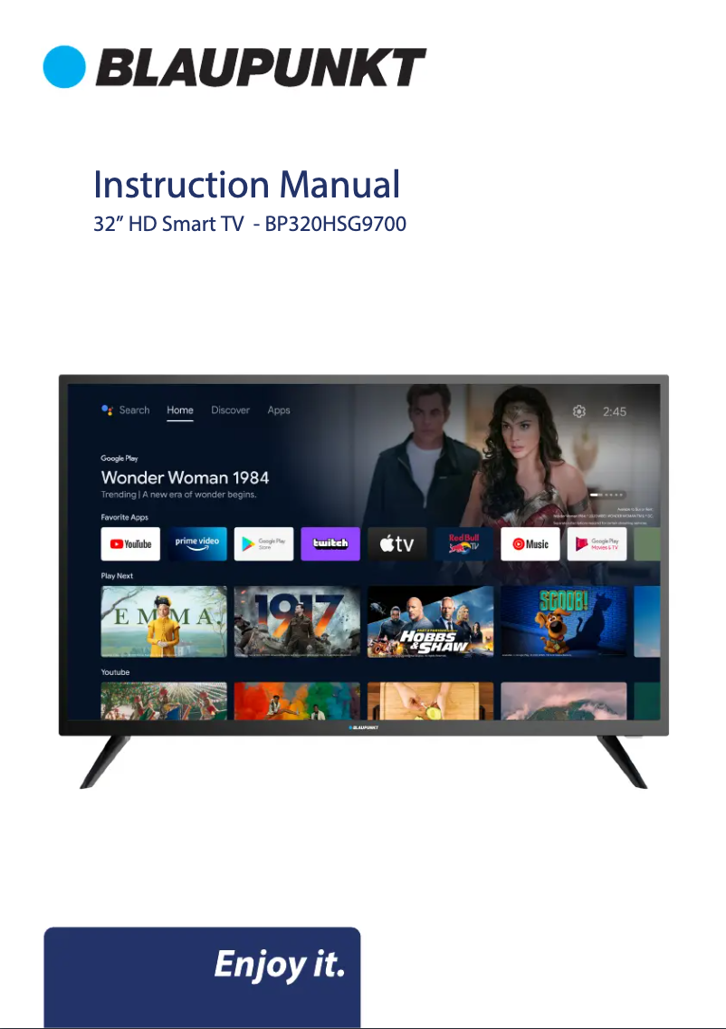 Imagen de la primera página del manual del dispositivo BP320HSG9700