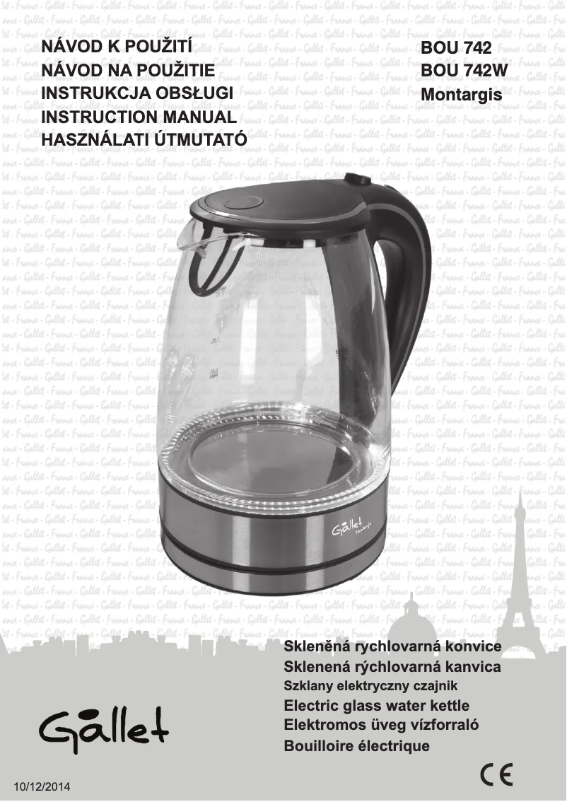 Page 1 de la notice Manuel utilisateur Gallet BOU742W