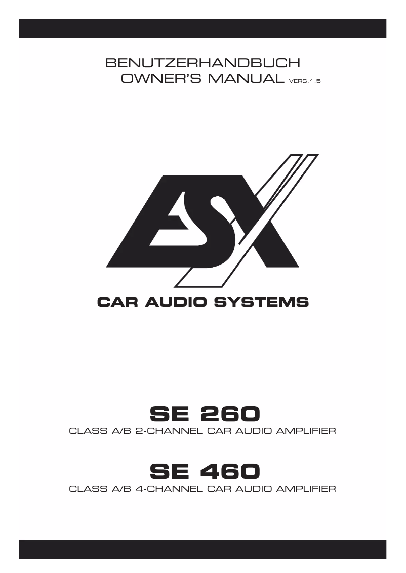 Página 1 del manual Manual de usuario ESX SE-260