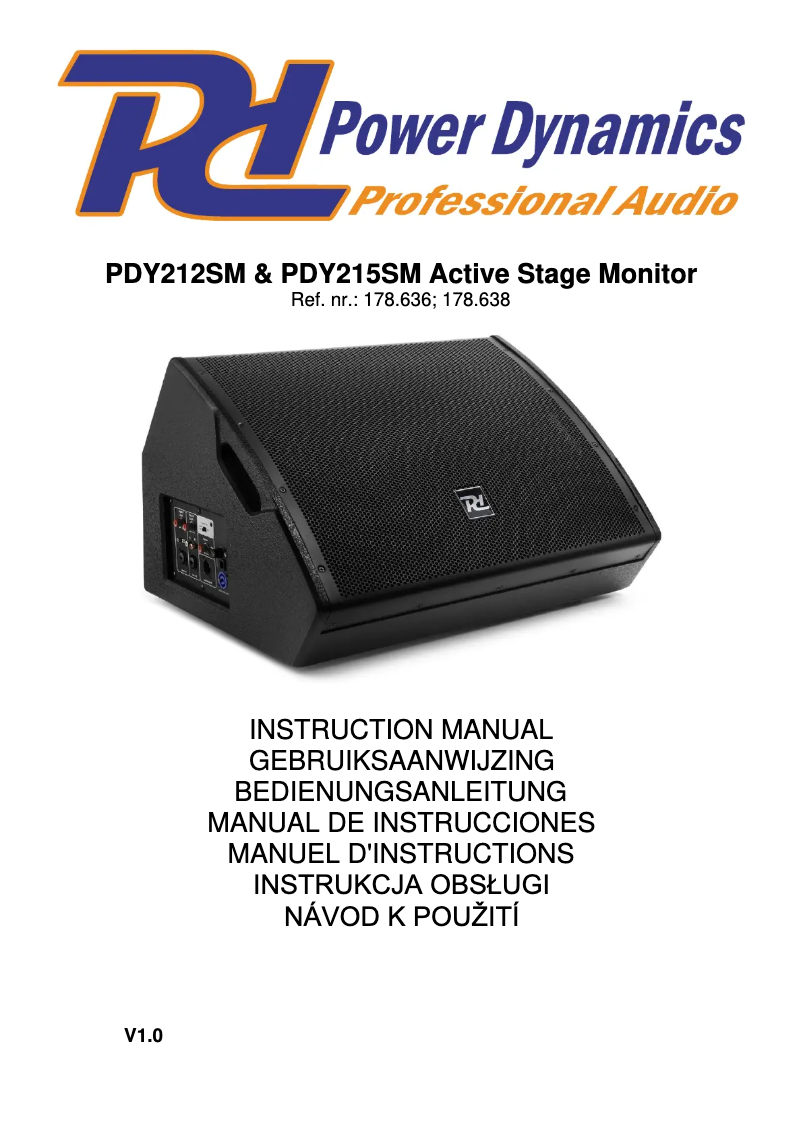 Página 1 del manual Manual de usuario Power Dynamics PDY212SM