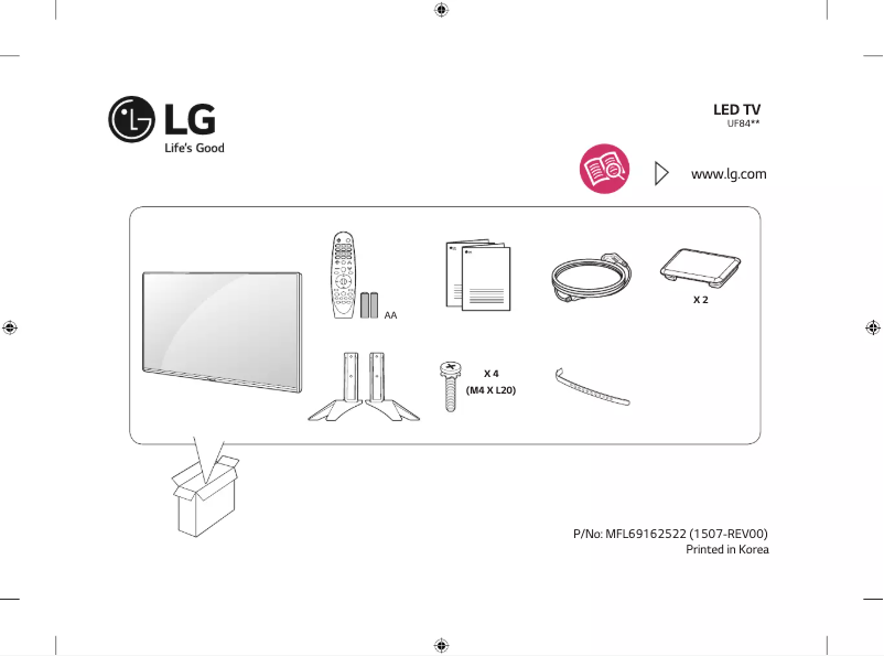 Page n°1 - Manuel utilisateur LG 55UF840T