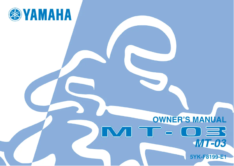 Page n°1 - Manuel utilisateur Yamaha MT-03 (2006)