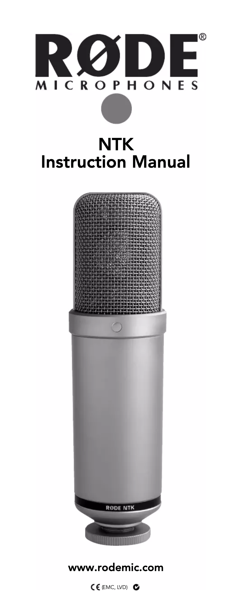 Page n°1 - Manuel utilisateur Røde NTK