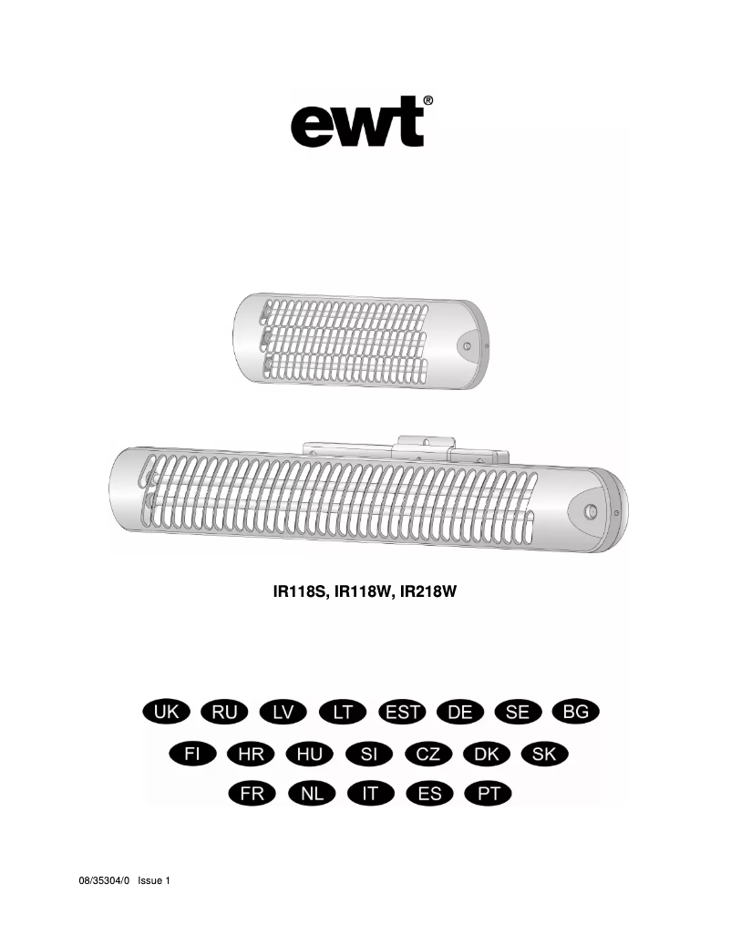 Página 1 del manual Manual de usuario EWT IR118S