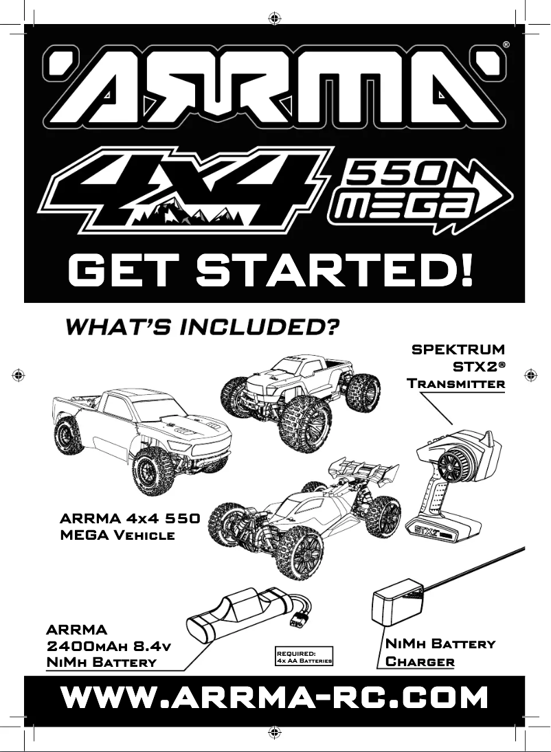 Page n°1 - Manuel utilisateur ARRMA Granite 4x4 Mega RTR