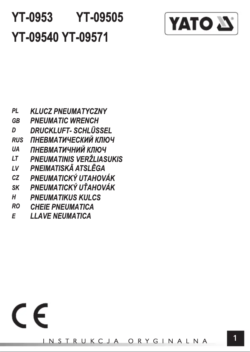 Image de la première page du manuel de l'appareil YT-09540