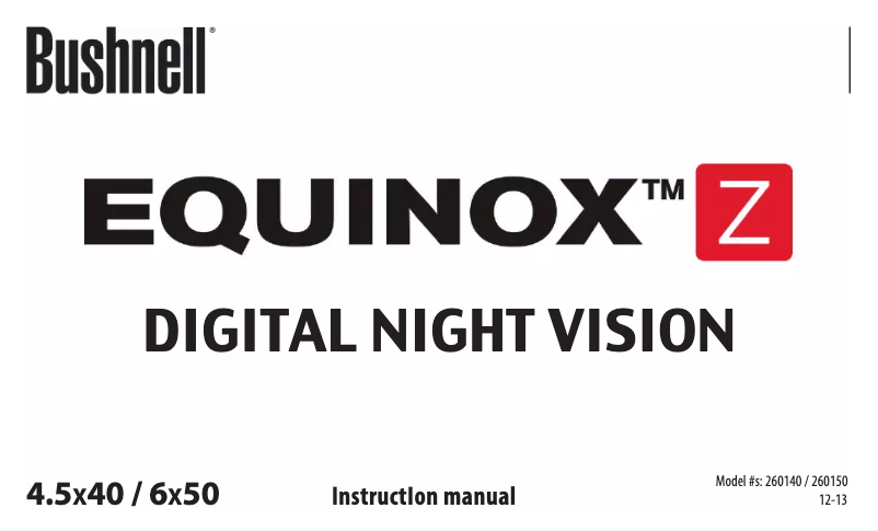 Página 1 del manual Manual de usuario Bushnell Equinox Z