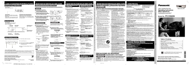 Page n°1 - Manuel utilisateur Panasonic PV-V4525S