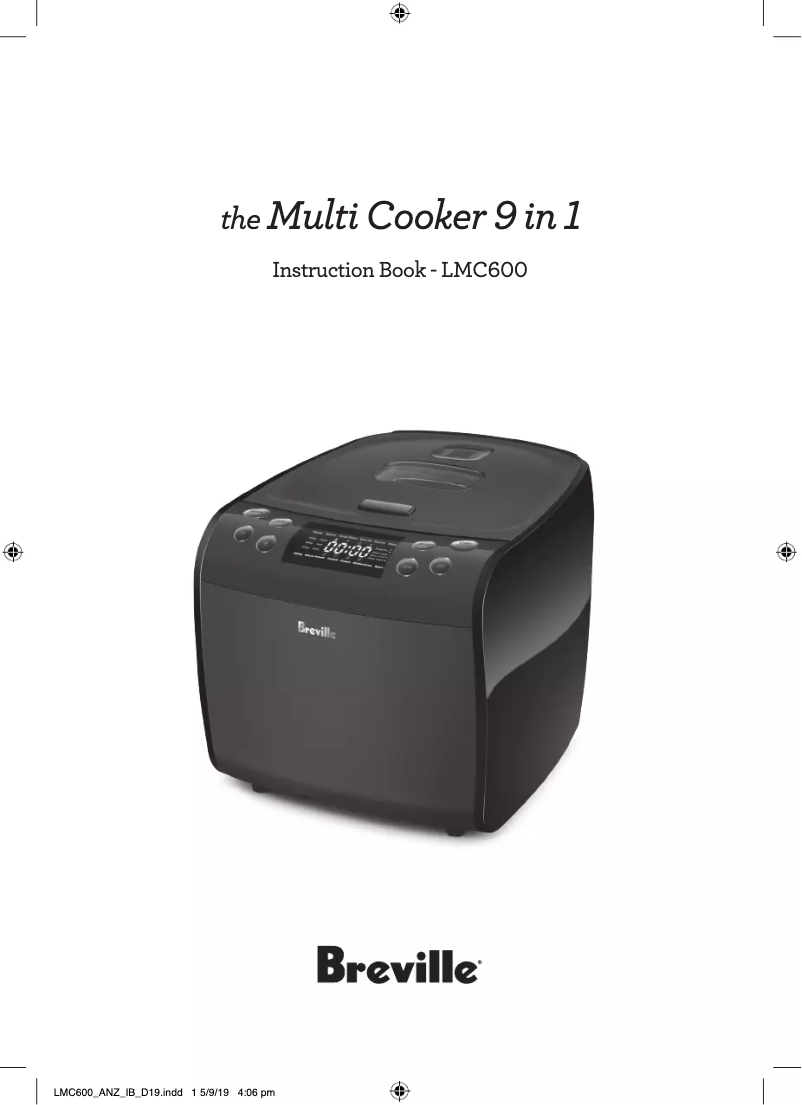 Page n°1 - Manuel utilisateur Breville The Multi Cooker 9 in 1 LMC600