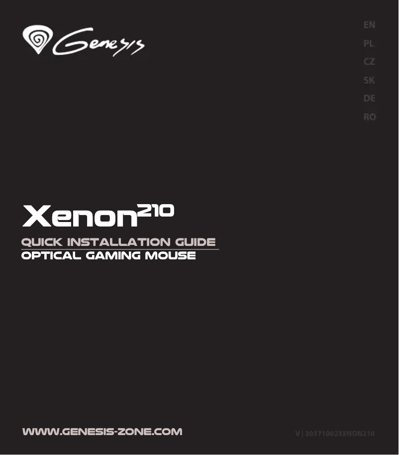 Page 1 de la notice Manuel utilisateur Genesis Xenon 210