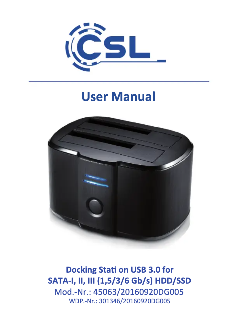 Page 1 de la notice Manuel utilisateur CSL 301346