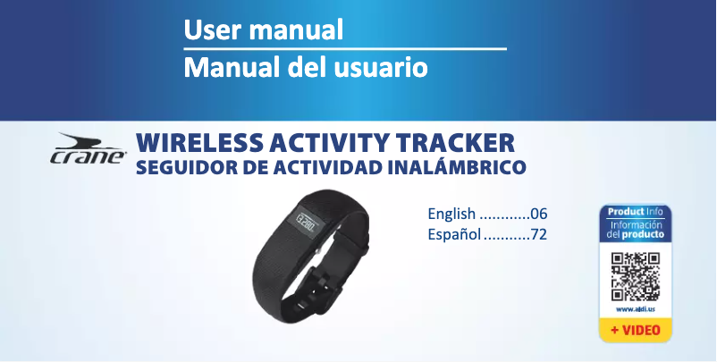 Page n°1 - Manuel utilisateur Crane Wireless Activity Tracker AU8-CDAT13A