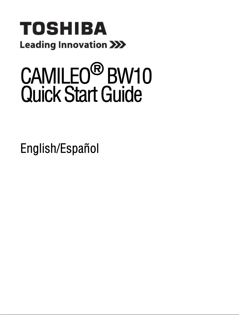 Page n°1 - Manuel utilisateur Toshiba Camileo BW10
