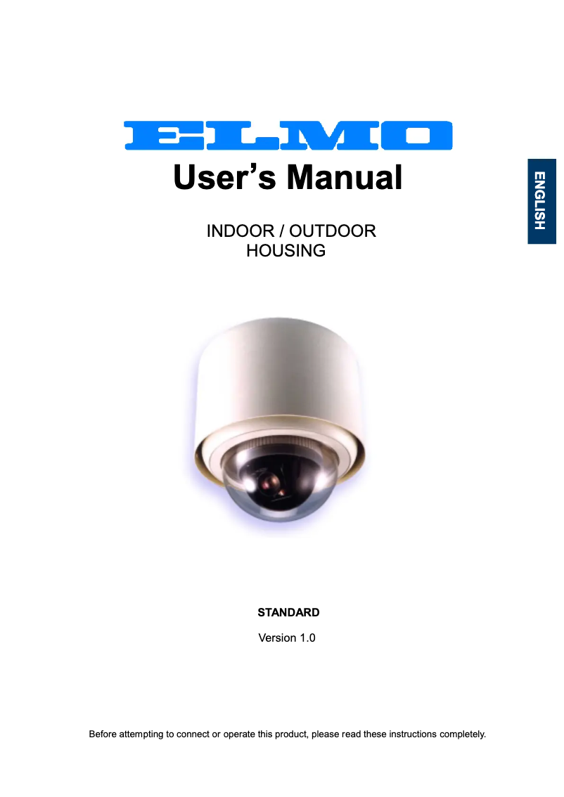 Página 1 del manual Manual de usuario Elmo ESD-HO1