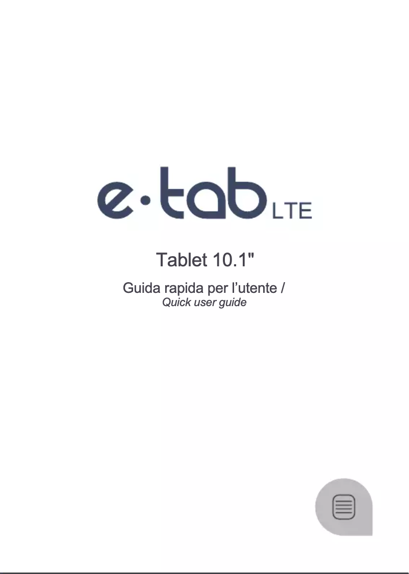 Page n°1 - Manuel utilisateur Microtech e-tab LTE