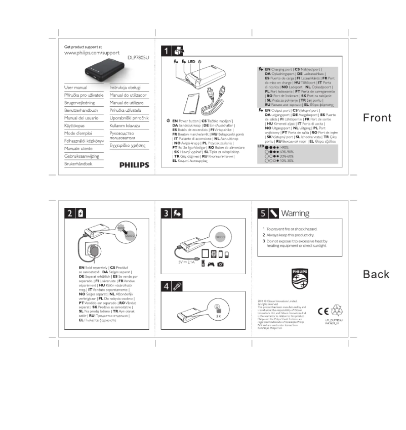 Image de la première page du manuel de l'appareil DLP7805U