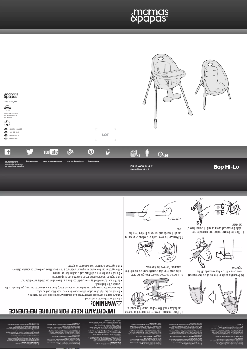 Image de la première page du manuel de l'appareil Bop Hi-Lo