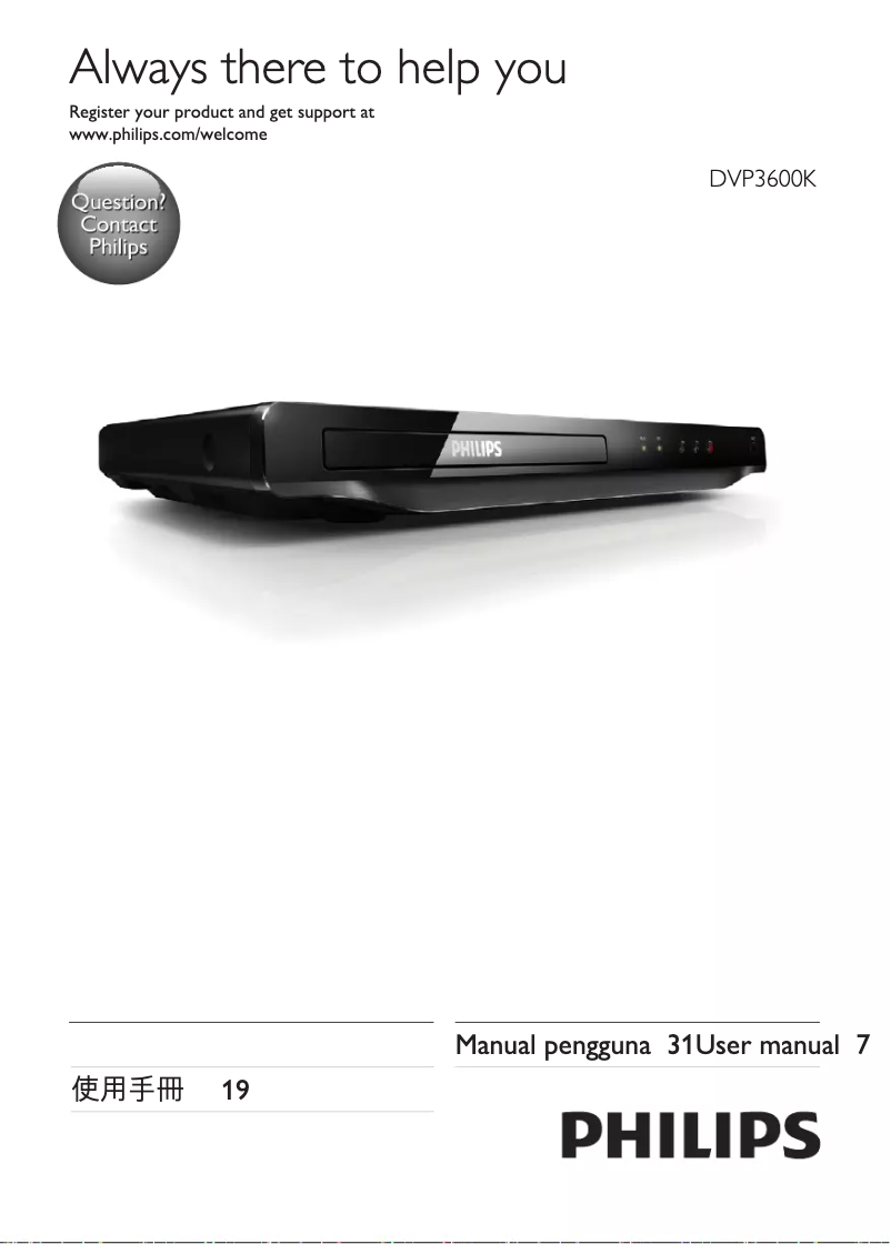 Página 1 del manual Manual de usuario Philips 3000 series DVP3600K