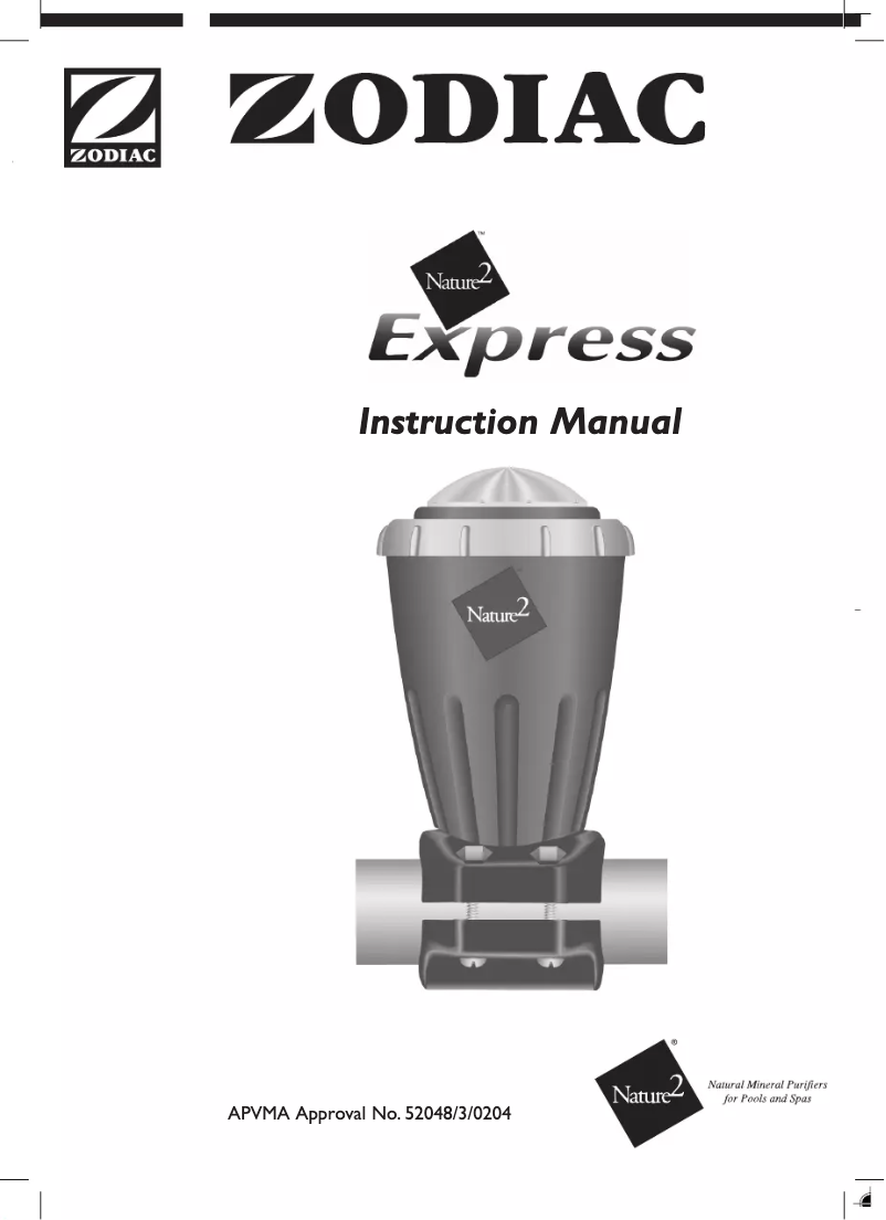 Image de la première page du manuel de l'appareil Nature2 Express