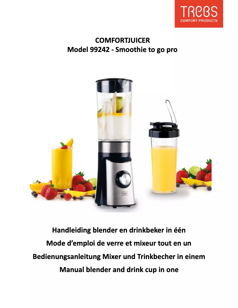 Page 1 de la notice Manuel utilisateur Trebs Comfortjuicer 99242