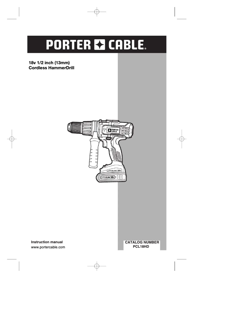 Page n°1 - Manuel utilisateur Black & Decker PCL18HDK2