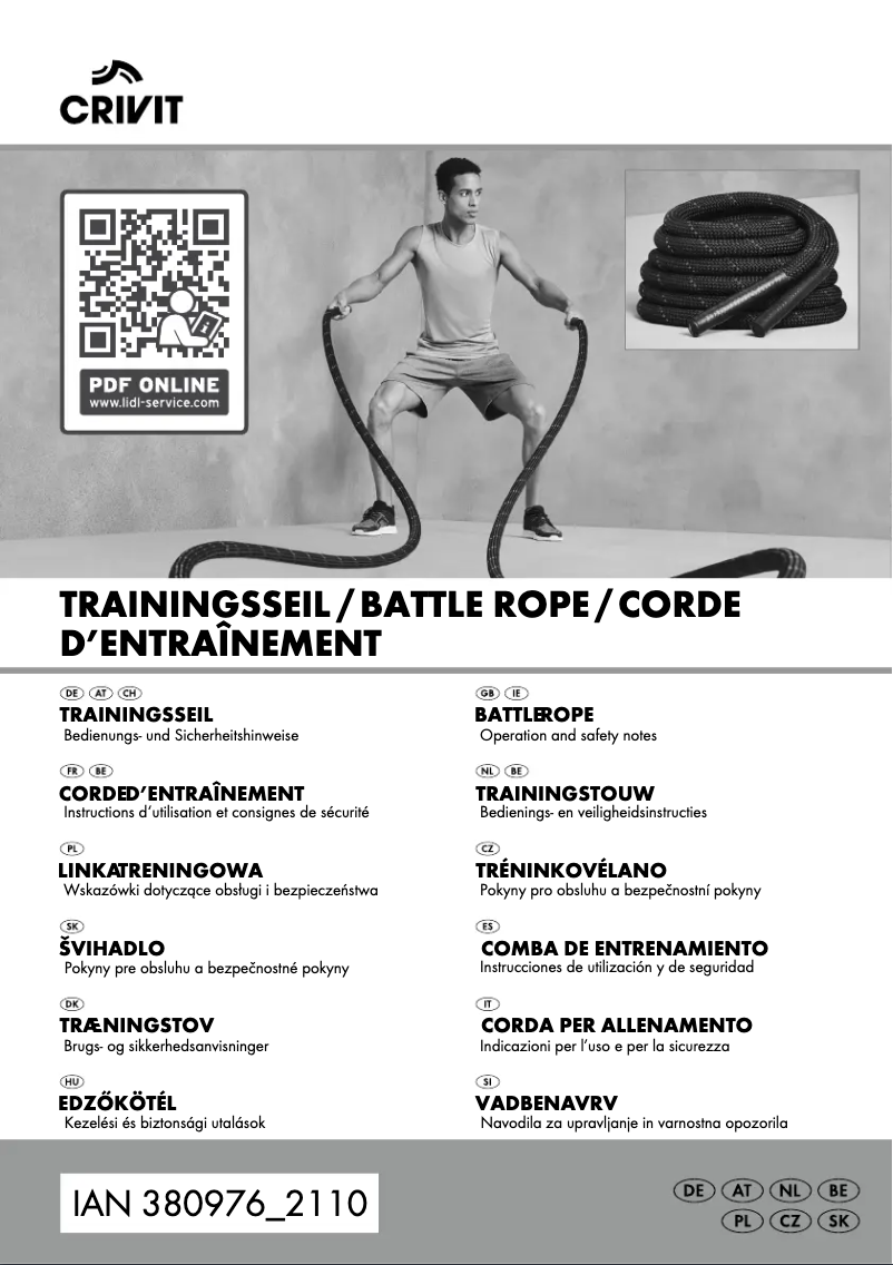 Page n°1 - Manuel utilisateur Crivit HG09374