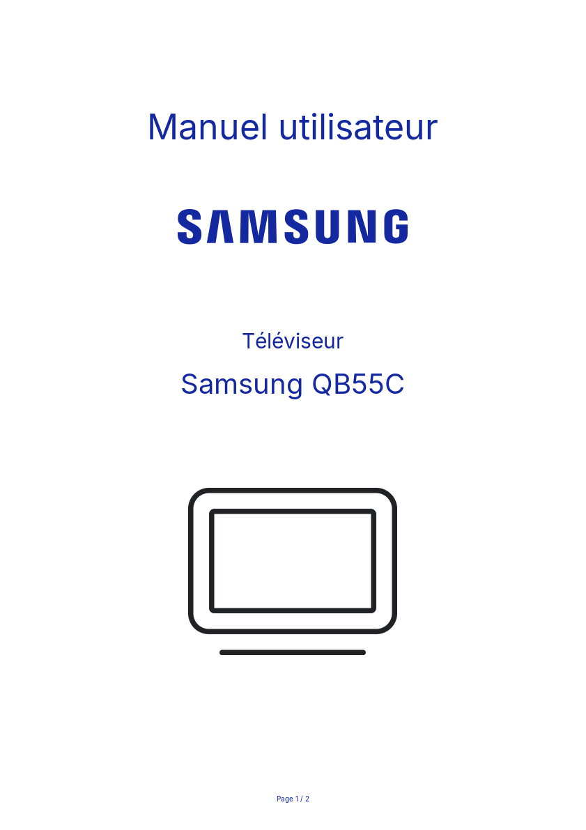 Image de la première page du manuel de l'appareil QB55C