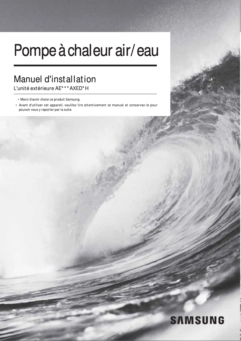 Page n°1 - Manuel utilisateur Samsung AE160AXEDGH