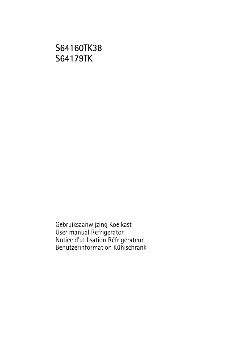 Page n°1 - Manuel utilisateur AEG Santo 64160 TK38