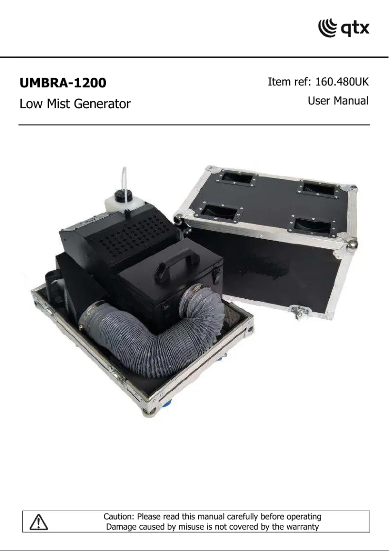 Image de la première page du manuel de l'appareil UMBRA-1200