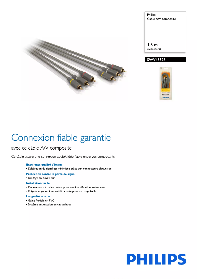 Page n°1 - Fiche technique Philips SWV4532S
