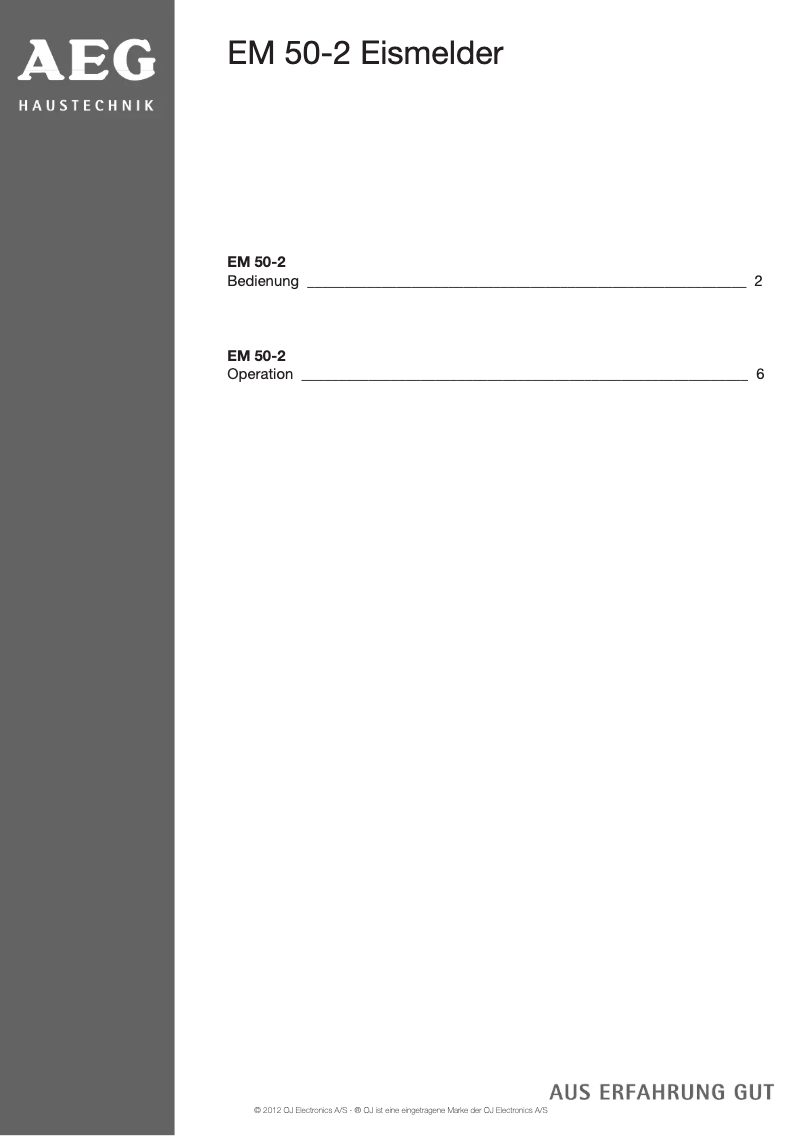 Image de la première page du manuel de l'appareil EM 50-2