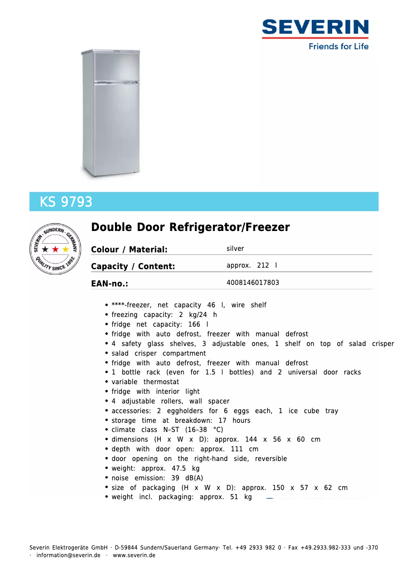 Image de la première page du manuel de l'appareil KS 9793