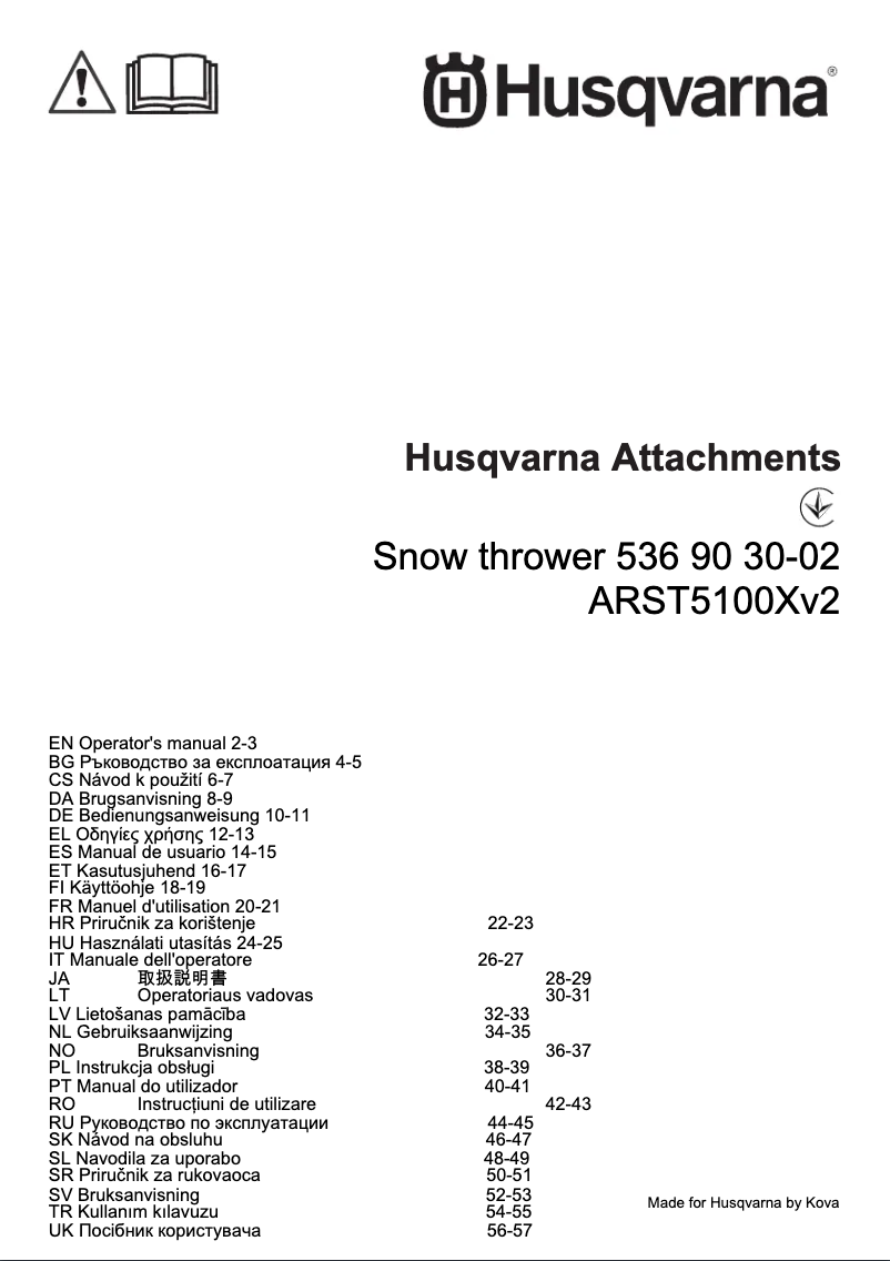 Image de la première page du manuel de l'appareil ARST5120v2