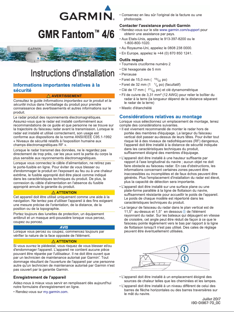 Page n°1 - Guide d'installation Garmin GMR Fantom 4