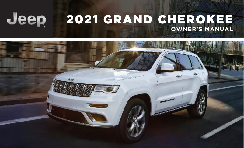 Image de la première page du manuel de l'appareil Grand Cherokee (2021)