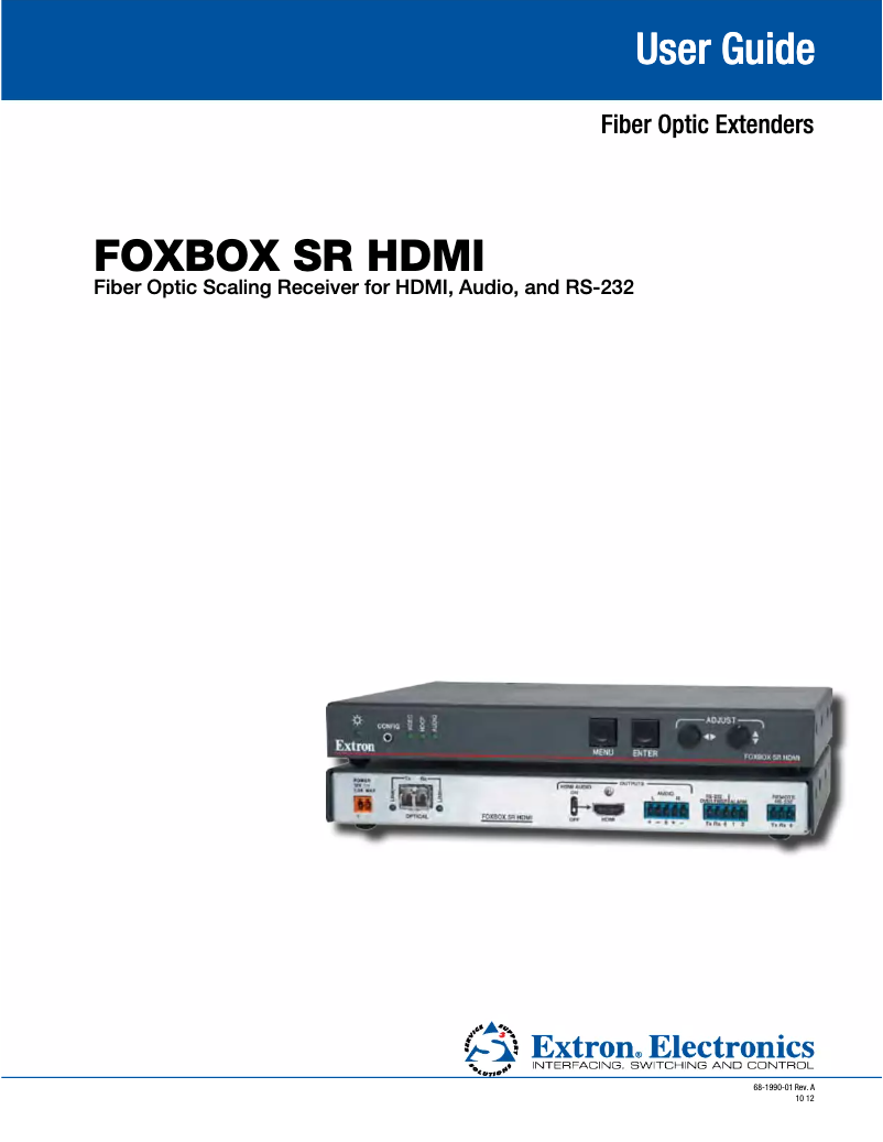 Página 1 del manual Manual de usuario Extron FOXBOX SR HDMI MM