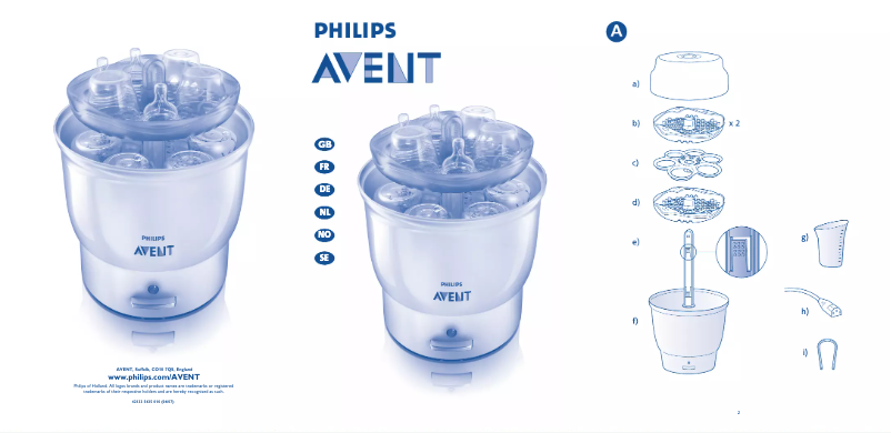 Page 1 de la notice Manuel utilisateur Philips Avent SCF271