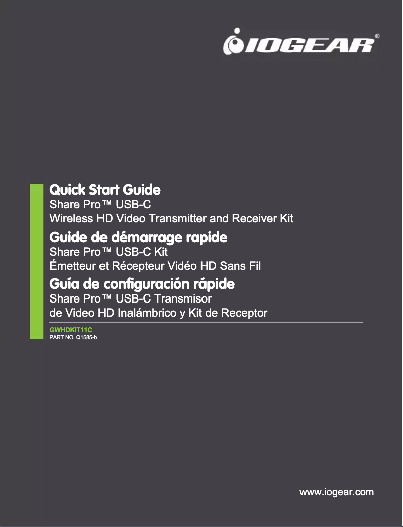 Image de la première page du manuel de l'appareil Share Pro