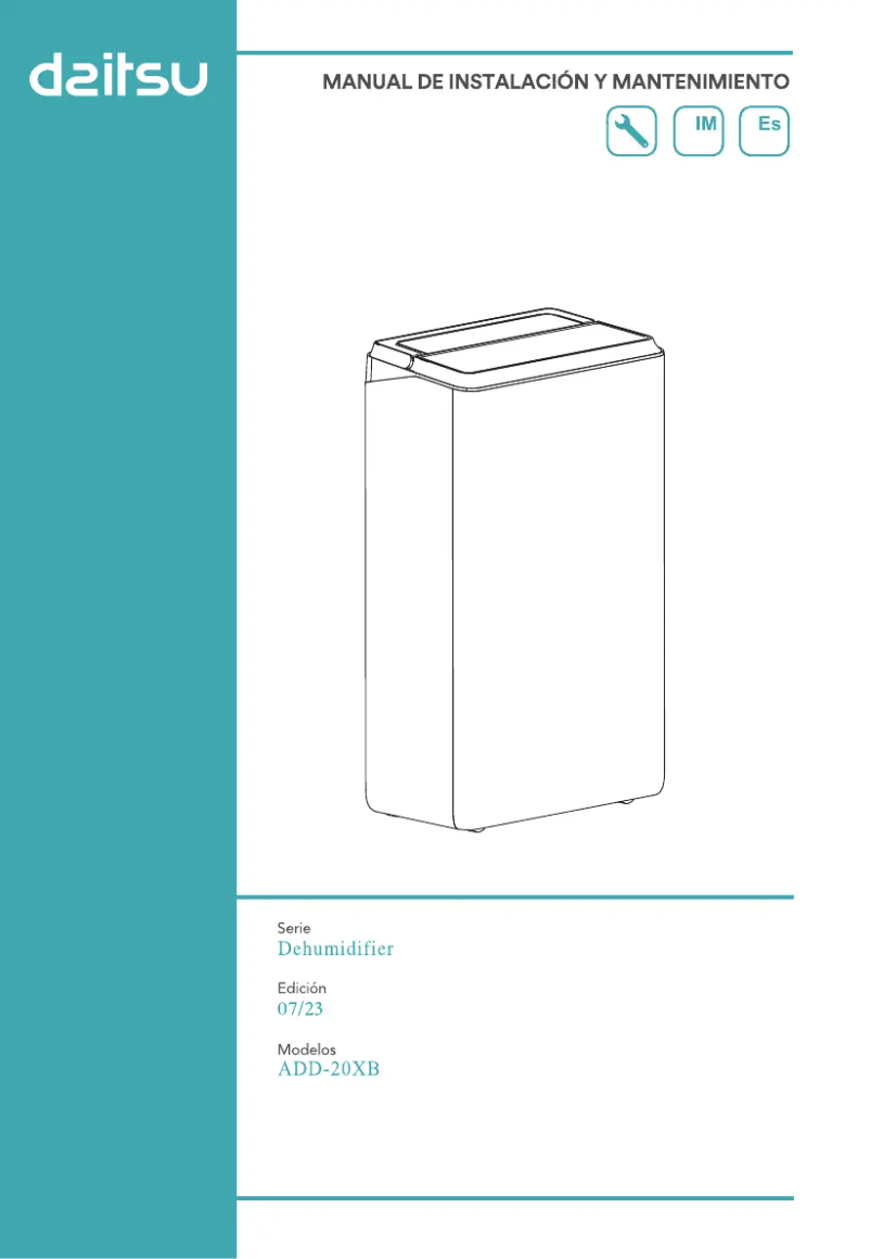 Page n°1 - Manuel utilisateur Daitsu ADD20XB