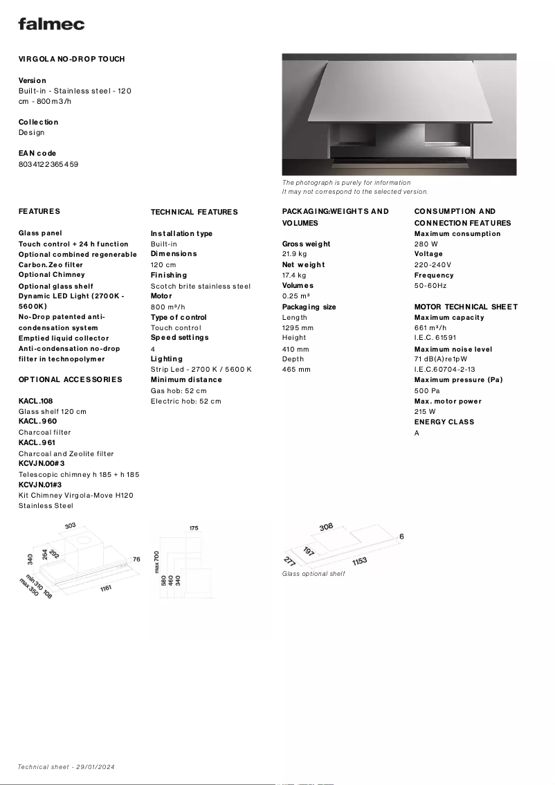 Image de la première page du manuel de l'appareil Virgola No-Drop Touch