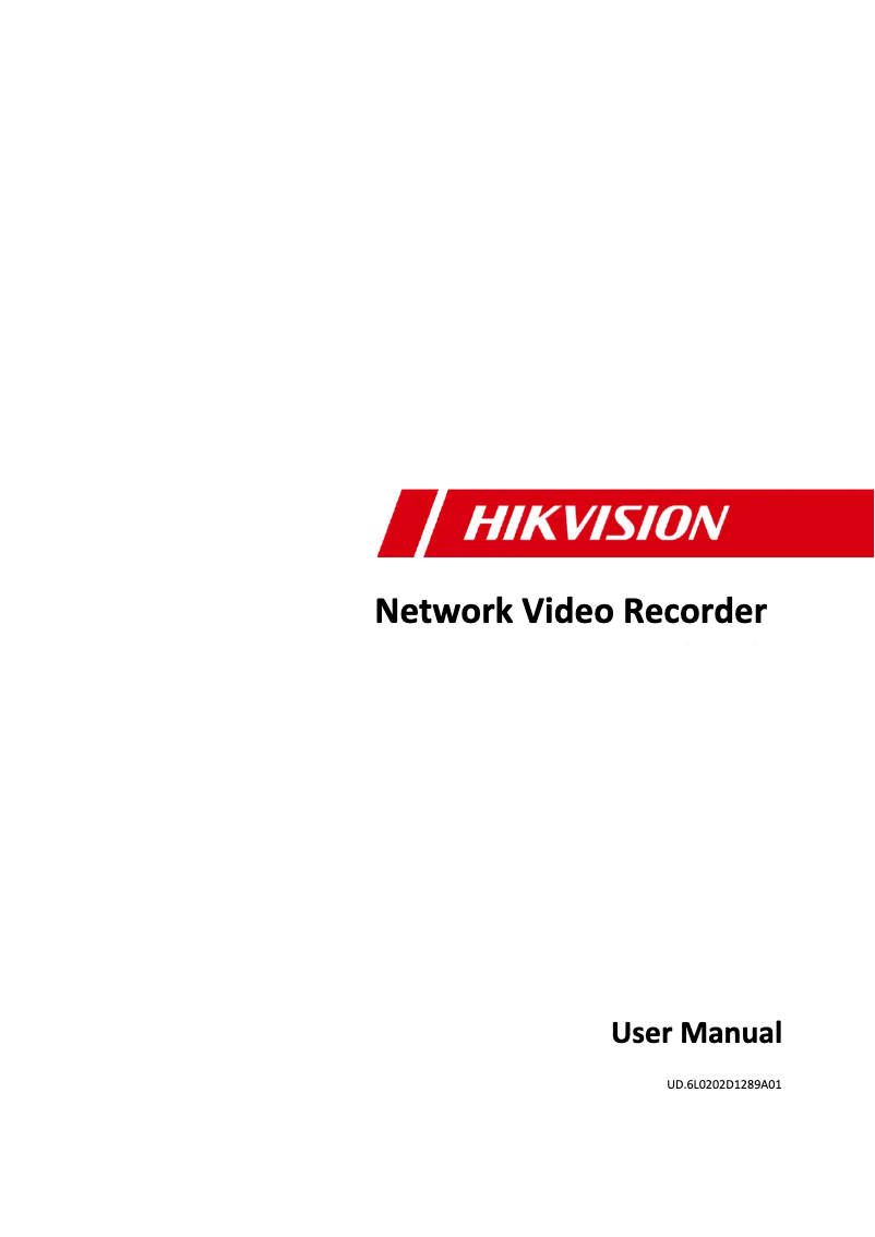 Page 1 de la notice Manuel utilisateur Hikvision DS-7116NI-SN/P