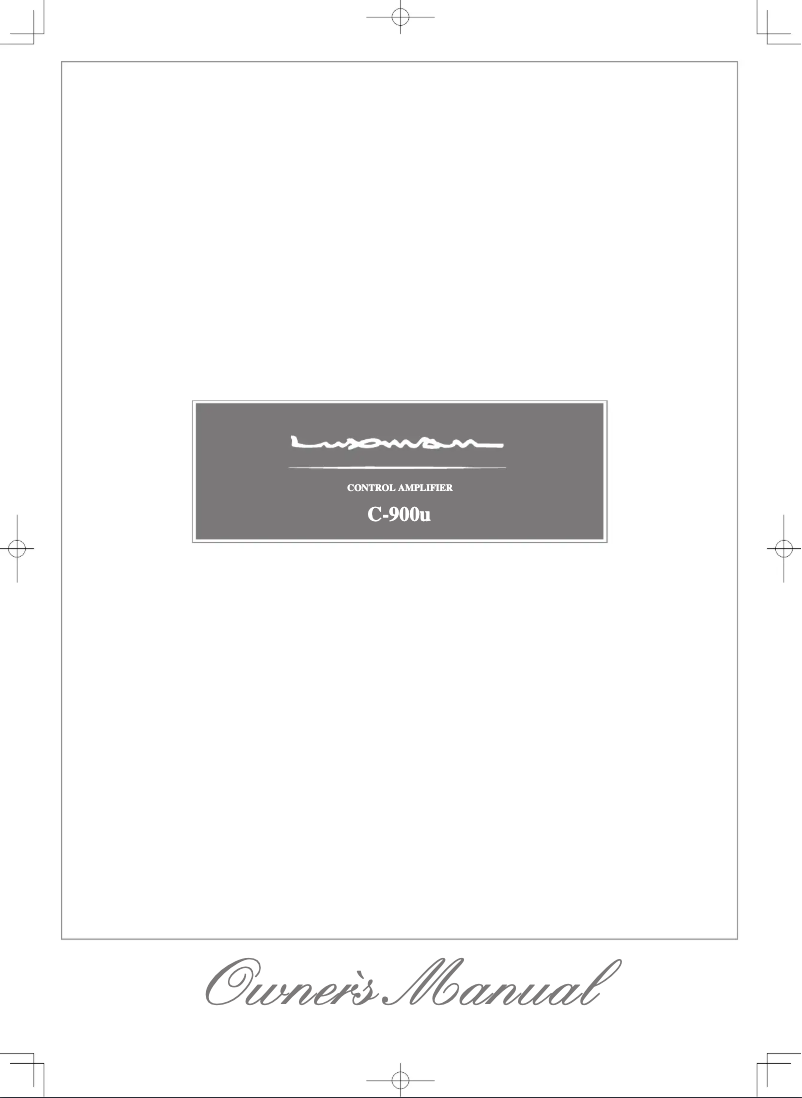 Página 1 del manual Manual de usuario Luxman C-900u