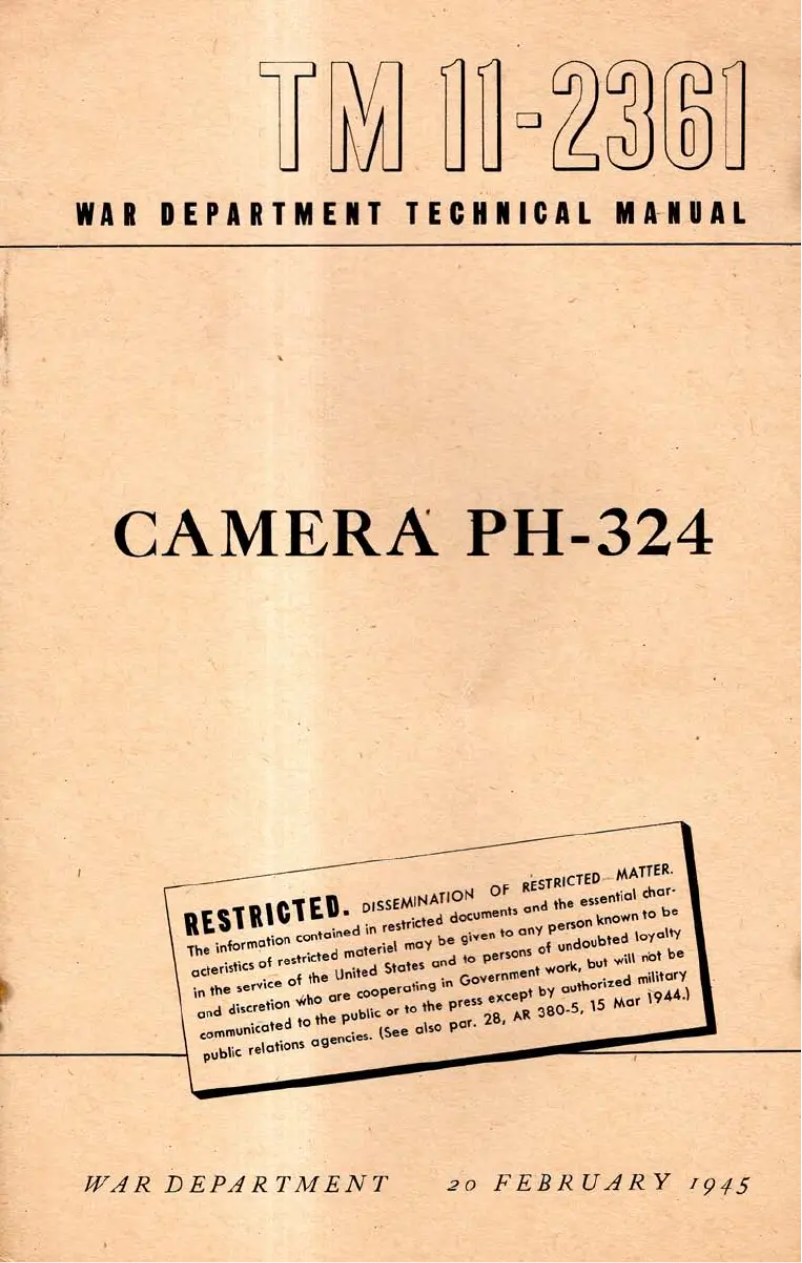 Image de la première page du manuel de l'appareil PH-324