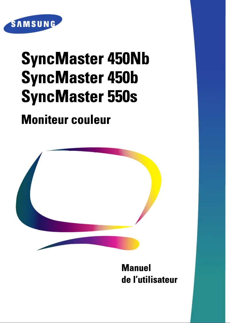Page n°1 - Manuel utilisateur Samsung SyncMaster 550S