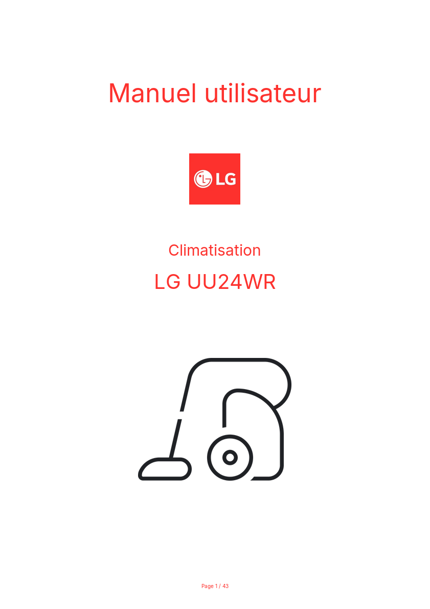 Page n°1 - Manuel utilisateur LG UU24WR