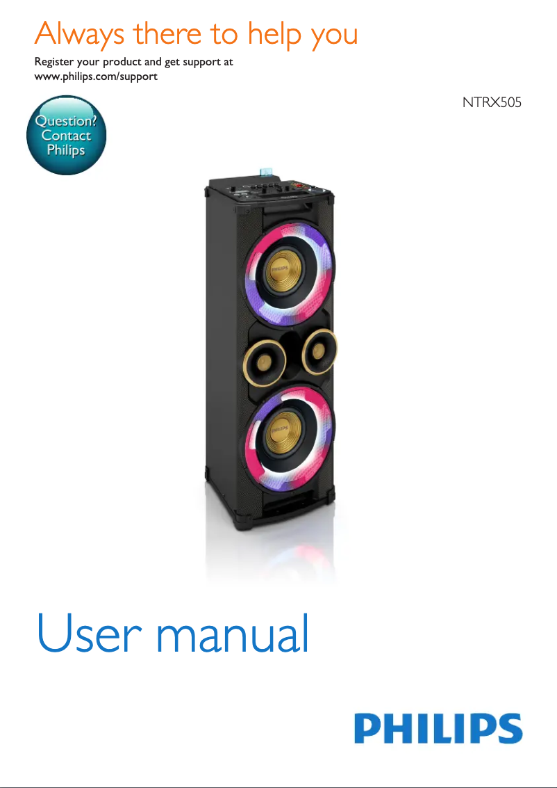 Página 1 del manual Manual de usuario Philips NTRX505X