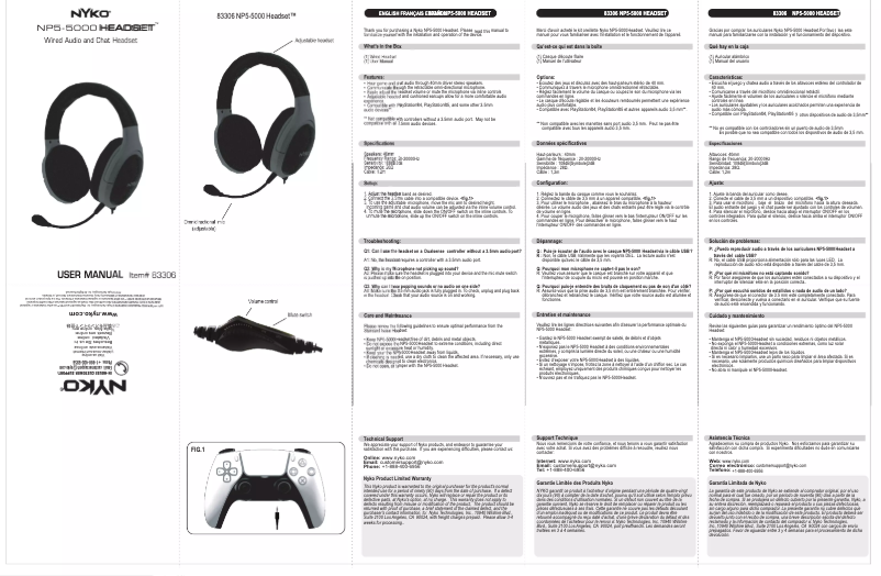 Image de la première page du manuel de l'appareil NP5-5000